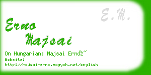 erno majsai business card